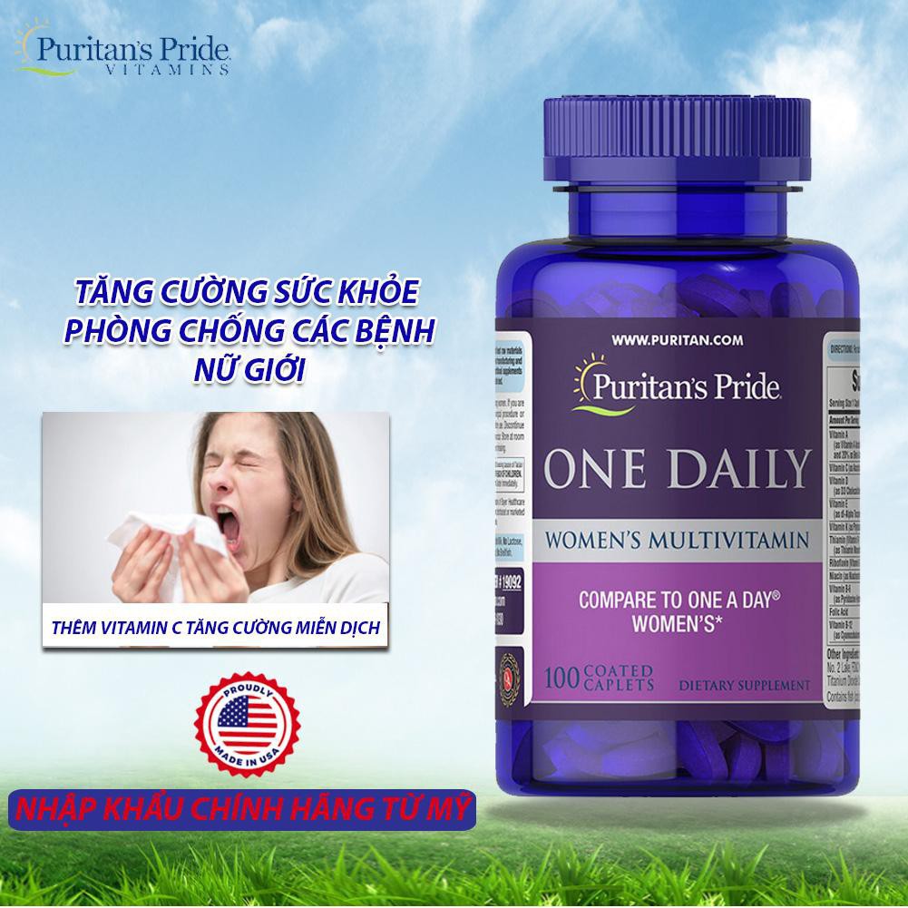 Vitamin tổng hợp nữ One Daily Women's Multivitamin Puritan's Pride 100 viên | Thế Giới Skin Care
