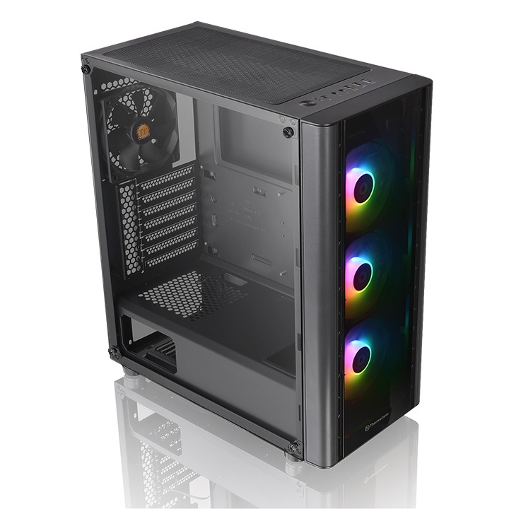 Vỏ case Thermaltake V250 Tempered Glass ARGB Black Edition Hàng chính hãng