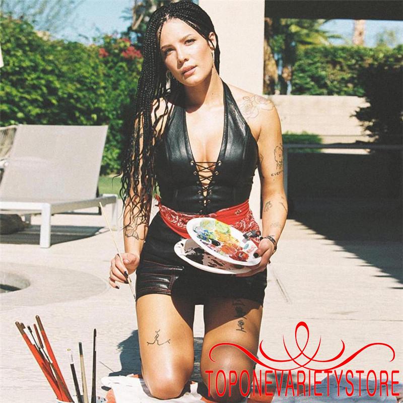 Áo Yếm Da Pu Cột Dây Thiết Kế Hở Lưng Quyến Rũ | BigBuy360 - bigbuy360.vn