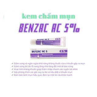 Kem chấm mụn Benzac AC 5‰