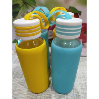 Bình Thủy Tinh 300ml Bọc Silicon Có Dây Xách