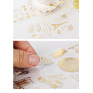Sticker set Gold 3D