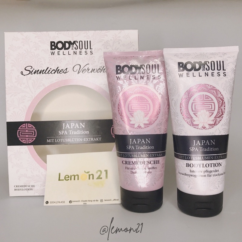 [SẴN - ĐUR BILL ] Set sữa tắm + body lotion Body & Soul