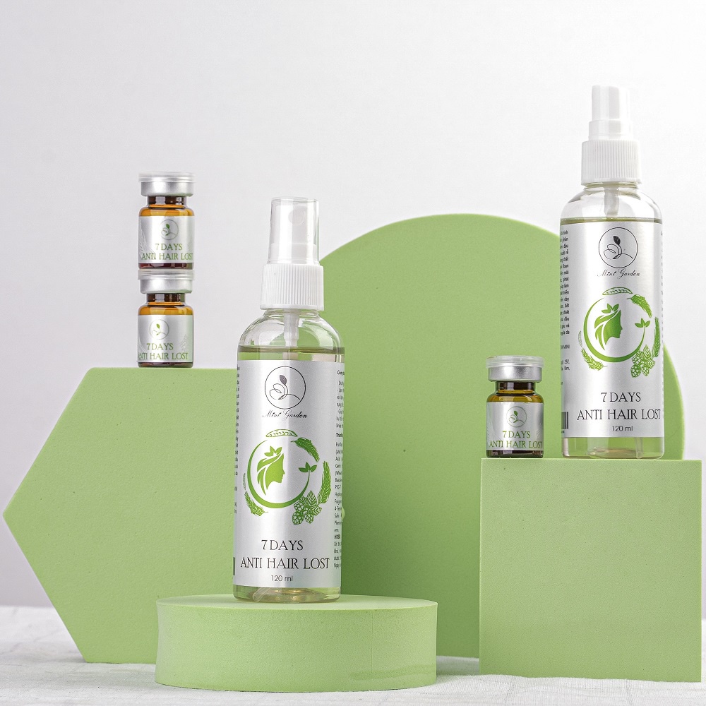 Dưỡng tóc dạng xịt Mini Garden 7 Days Anti Hairlost 120ML - Xịt dưỡng tóc tinh chất thiên nhiên bibi90
