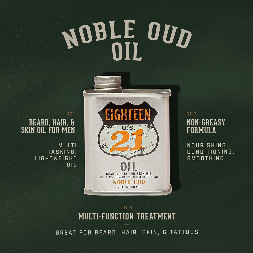 Dầu Dưỡng Tóc , Râu , Da 3 in 1 18.21 Man Made Oil Chính Hãng – 60 ml