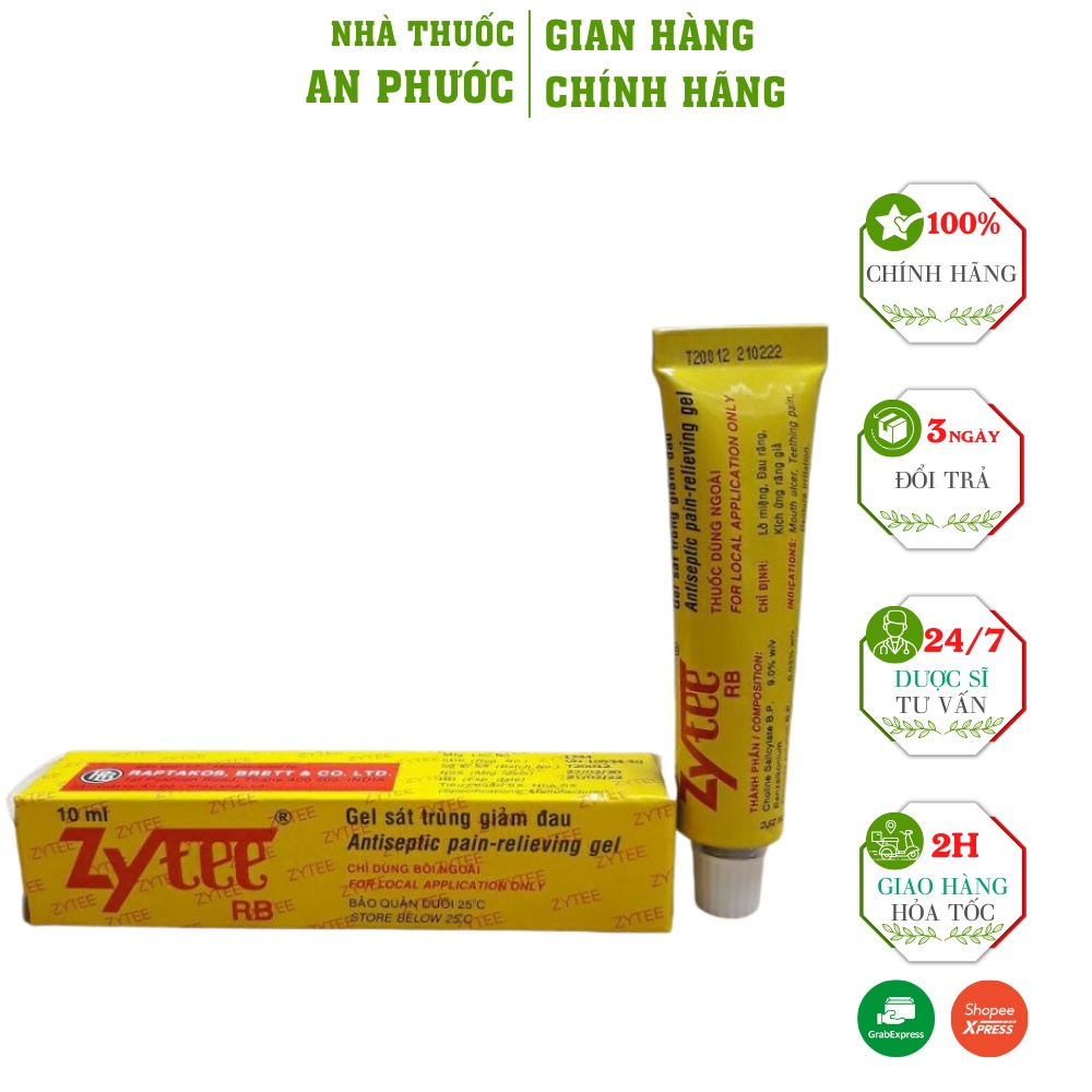 ZYTEE Gel Bôi ⚡ CAM KẾT CHẤT LƯỢNG  ⚡ Gel Bôi Giảm  Nhiệt Miệng Viêm Lưỡi Viêm Lợi