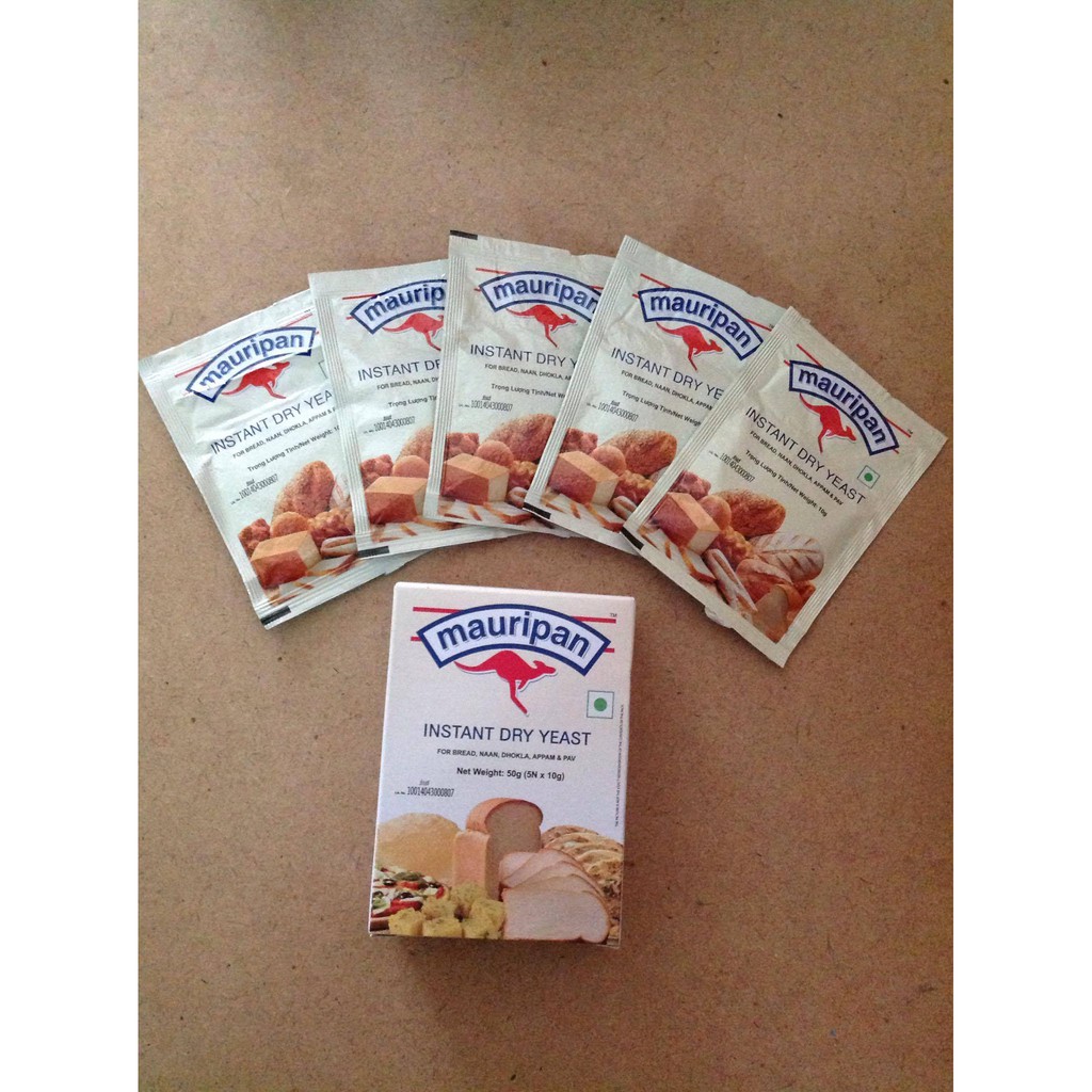 [Mã 77FMCGSALE1 giảm 10% đơn 250K] gói 10gram Men instant Mauri men bánh mì / men bánh bò / pizza ....