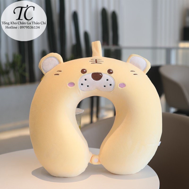 Gối Cổ Chữ U Cao Su Non 100% Nâng Đỡ Đốt Sống Cổ- Chống Đau Mỏi Vai Gáy Khi Đi Du Lịch, Văn Phòng