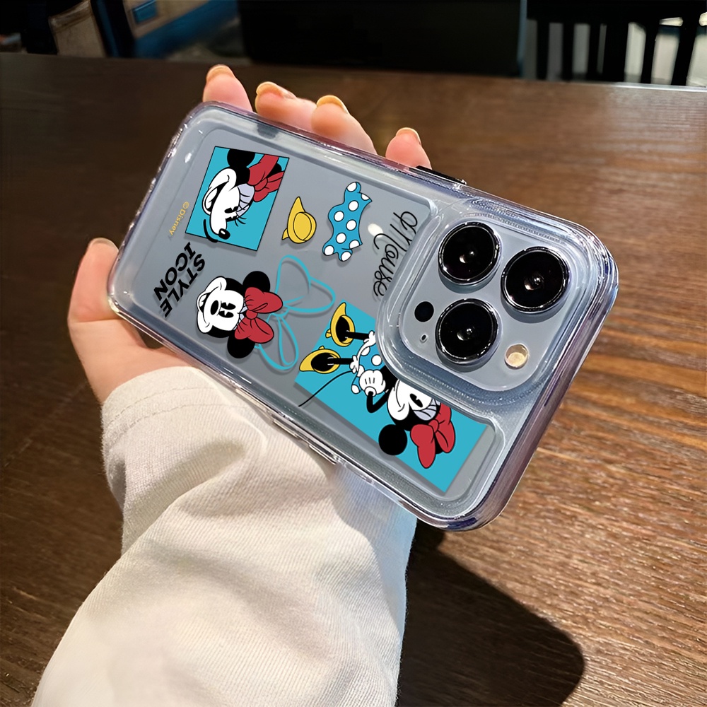 Ốp Điện Thoại Hình Chuột minnie Trong Suốt Cho iphone 14 Plus 11 13promax 12 7Plus X XS Max 7 8 SE 2020