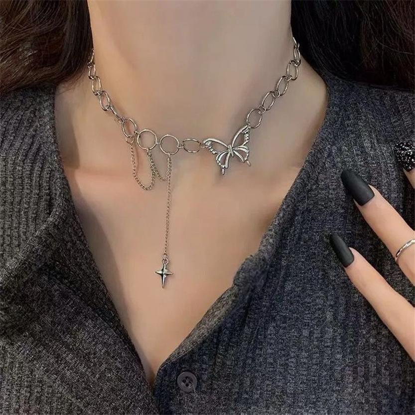 [Abbas] Chuỗi Vòng Cổ Choker Bướm Mạ Bạc Thời Trang Dễ Thương Dành Cho 211 Nữ