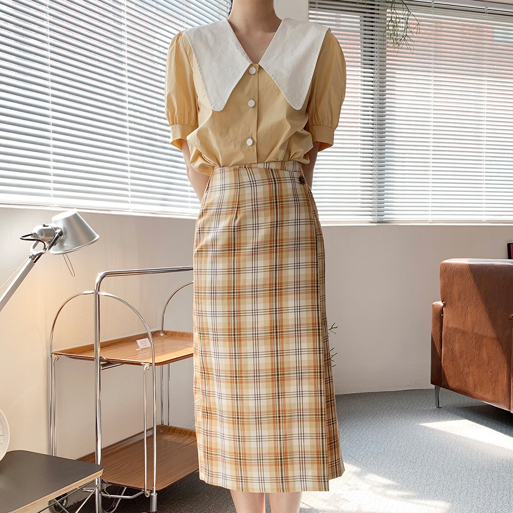 Chân Váy Midi Lưng Cao Sọc Ca Rô Thời Trang Thanh Lịch 34435 | BigBuy360 - bigbuy360.vn