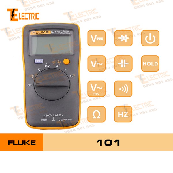 Fluke 101 KIT Đồng Hồ Đo Vạn Năng Fluke 101 Kèm Dây Đeo Thông Minh Tpak