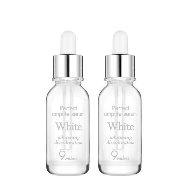 Combo Tinh Chất Dưỡng Trắng Da 9wishes Perfect Ampule Serum White 25ml +  Kem Dưỡng 9wishes Hydra Ampule Cream 50ml