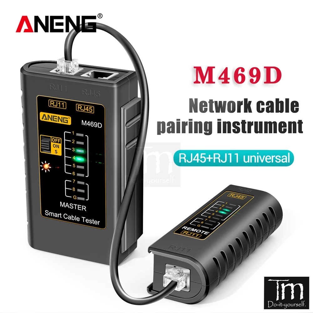 Bộ Test Dây Mạng LAN RJ45 RJ11 RJ12 CAT5 ANENG M469D