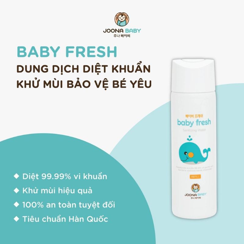Lõi thay 300 ml - Xịt diệt khuẩn 𝐁𝐀𝐁𝐘 𝐅𝐑𝐄𝐒𝐇 - JOONA BABY Hàn Quốc- diệt khuẩn đồ chơi, tiệt trùng bình