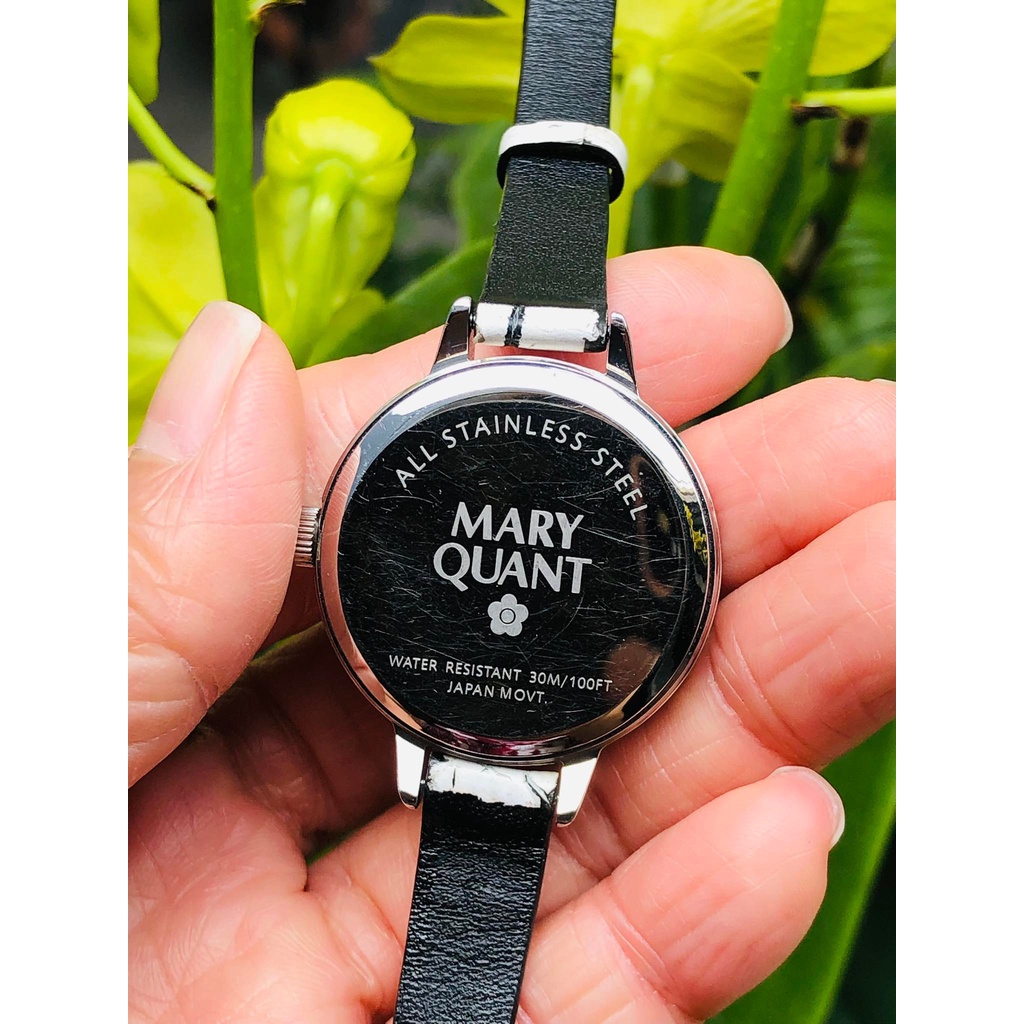 Đồng hồ nữ hiệu Mary Quant của Nhật, dây da thật, hàng đã qua sử dụng