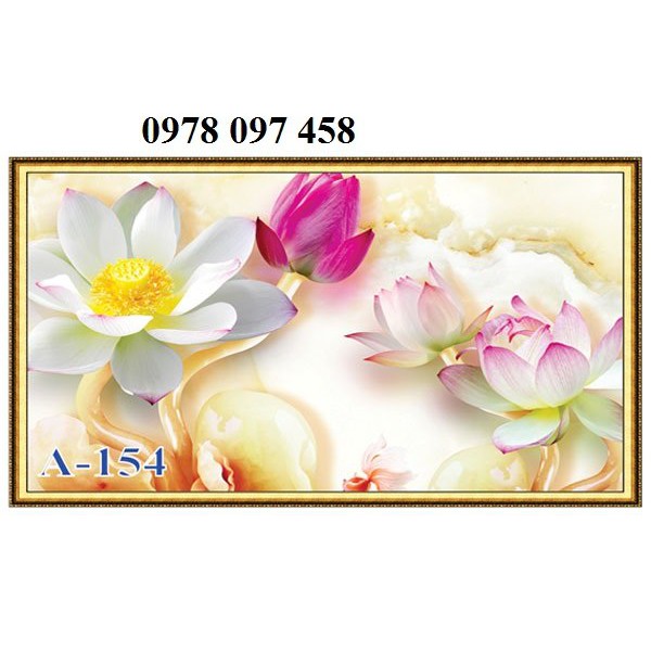 Bức tranh hoa lụa - Tranh gạch dán tường