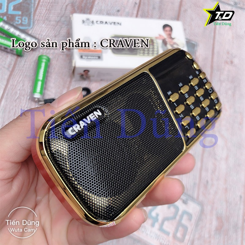 Loa Đài Nghe Craven RC 853 Kiêm Thẻ Nhớ, USB, FM Tặng Kèm 3 Pin Dung Lượng Cao Nhỏ Gọn Âm Thanh Chất Lượng Giá Hợp Lý