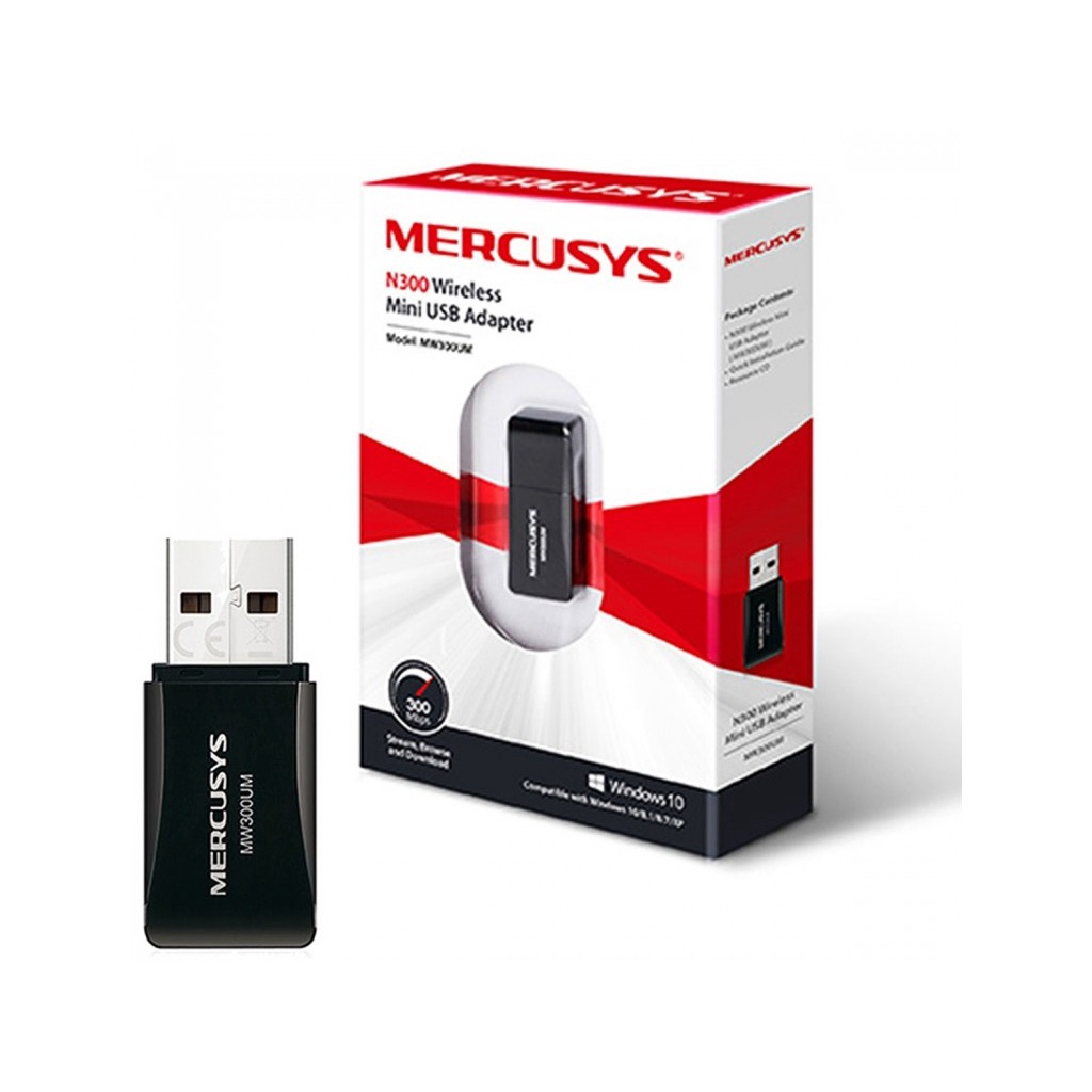 Usb thu wifi mercusys MW300UM, usb wifi cho máy tính laptop pc chính hãng