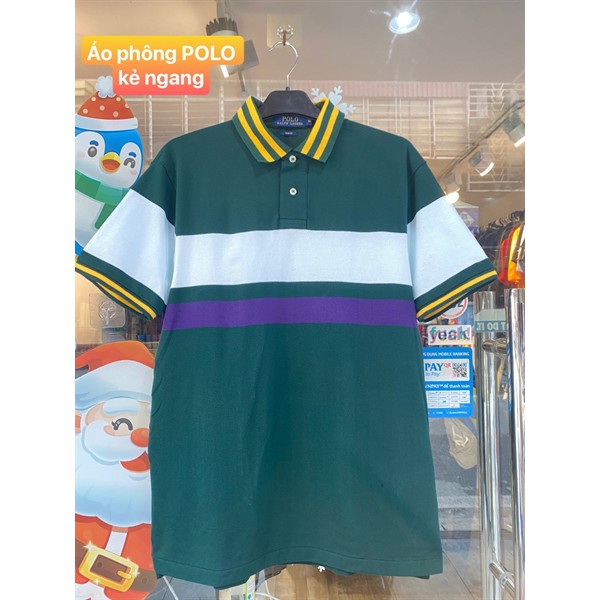 Áo phông P.LO kẻ ngang, áo phông nam thiết kế trẻ trung cao cấp