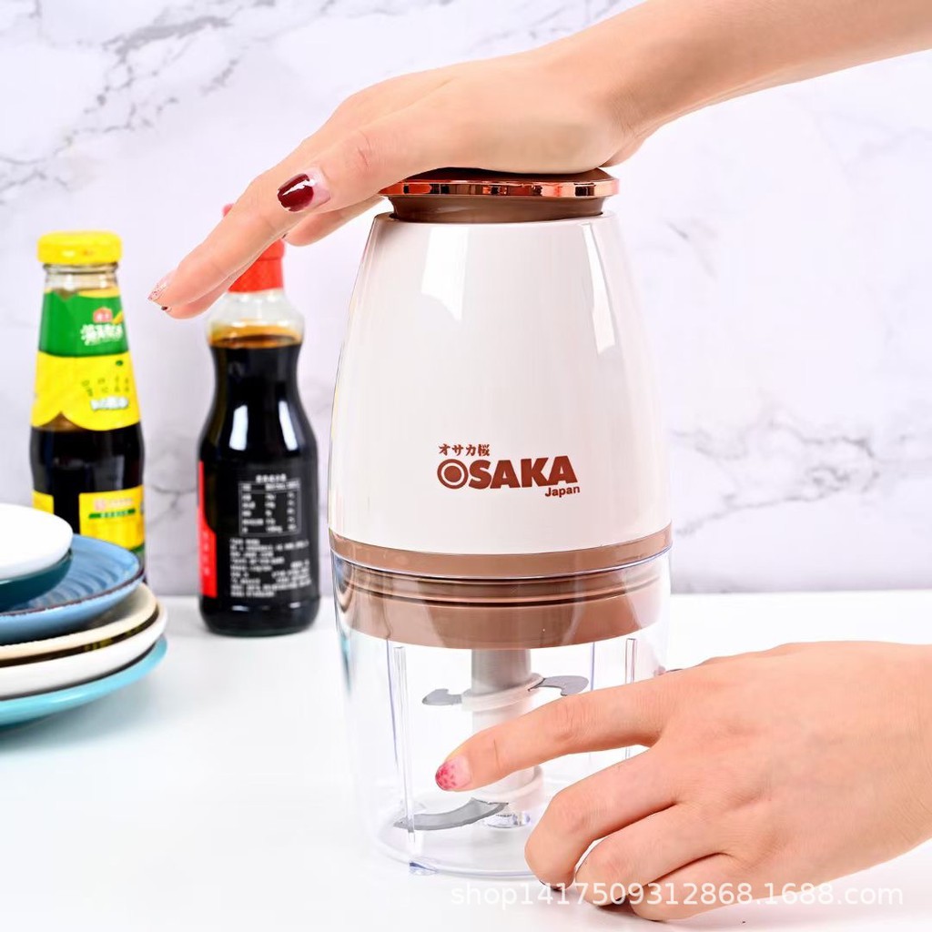 Máy xay thực phẩm, máy xay thịt, xay đá, hoa quả đa năng nhà bếp 4 lưỡi osaka nhật bản, bảo hành 12 tháng