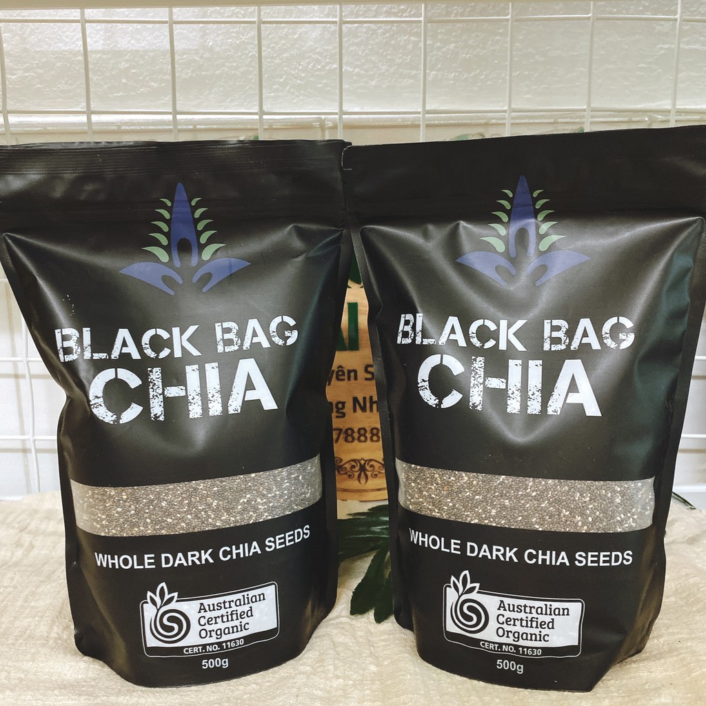 【Chính hãng- mua 2 tặng yến mạch】 Gói Hạt Chia Đen - Chia Black Bag Úc Hàng Chuẩn 100%(tặng yến mạch 200gr)