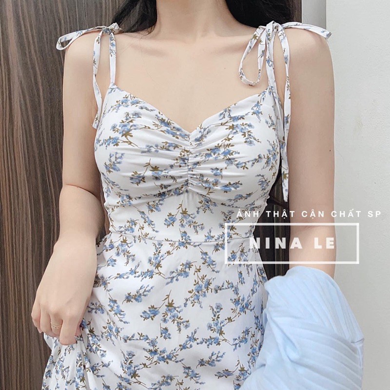 Váy Hoa Nhí Vintage Dáng Dài 2 Dây Mix Áo Tăm Nhà ANNAMAI | BigBuy360 - bigbuy360.vn