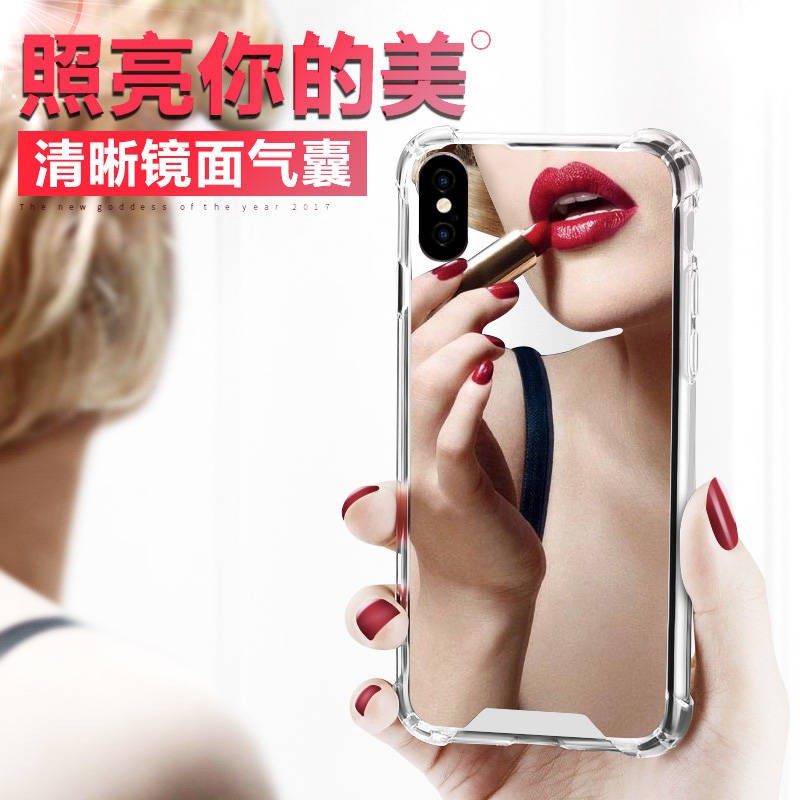 Ốp lưng điện thoại di động tráng gương đỏ chống rơi trí thun ngắn tay | BigBuy360 - bigbuy360.vn