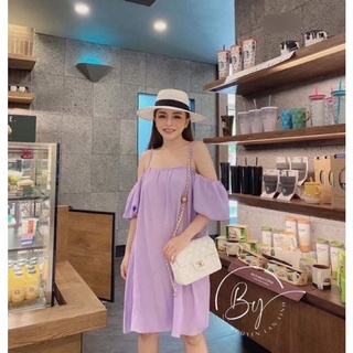 Váy Maxi trễ vai nhiều màu