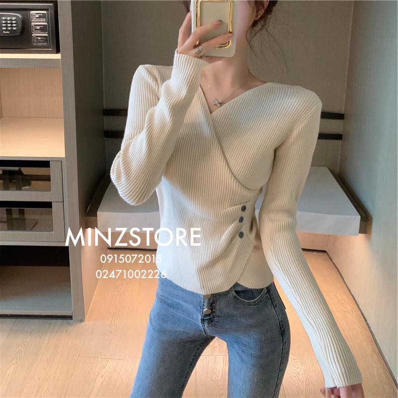 Len vạt chéo 3 cúc hông #185 (4 màu)