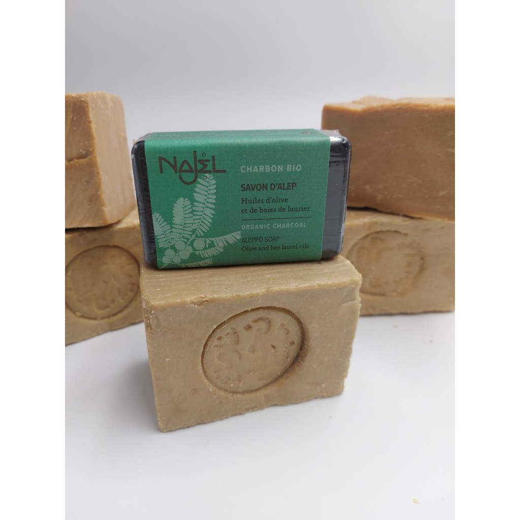 Xà phòng khử độc từ than hữu cơ Aleppo Soap With Organic Charcoal 100g