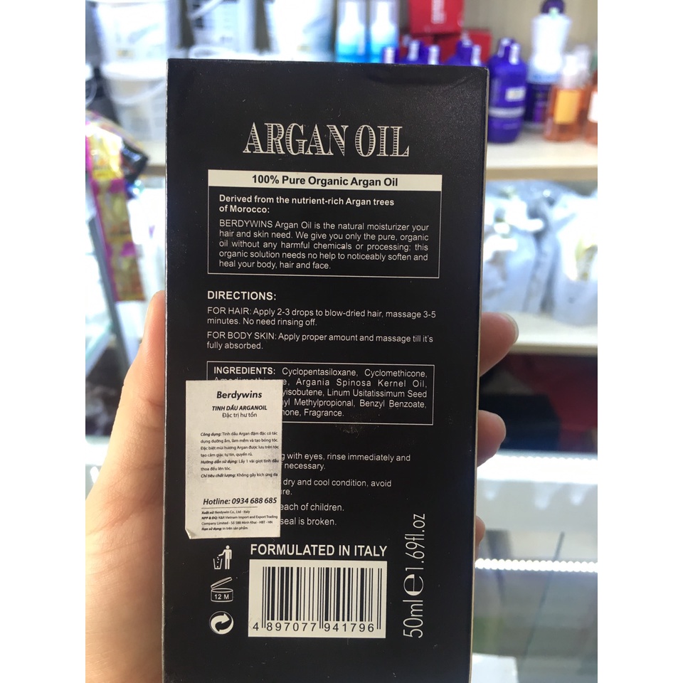 Tinh dầu phục hồi Argan oil Mask Berdywin 50ml