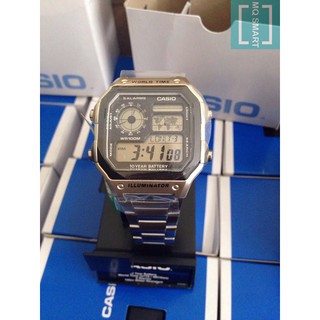 Chính Hãng - Đồng hồ nam Casio AE 1200WHD dây đeo kim loại pin 10 năm hàng xách tay Mỹ(BH 3 tháng)