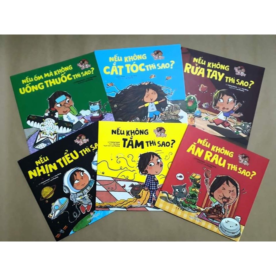 Sách - Combo Bé Khỏe Mỗi Ngày - Nếu không ăn rau thì sao/ Nếu không cắt tóc thì sao/ Nếu nhịn tiểu thì sao (6 Cuốn) | BigBuy360 - bigbuy360.vn
