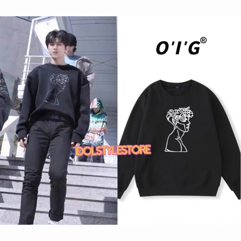 áo sweater dài tay như Thái Từ Khôn Cai Xu Kun