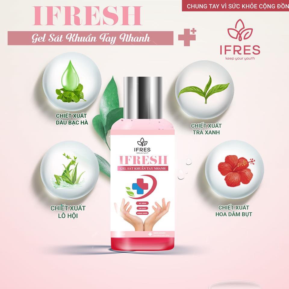 Gel rửa tay khô IFRES siêu sạch, gel rửa tay bảo vệ vượt trội - 120ml