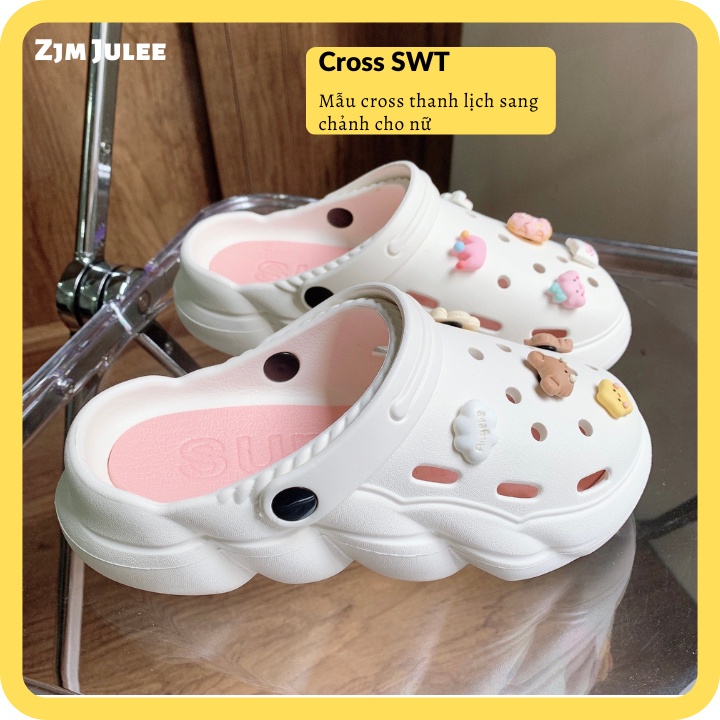 Dép bánh mì cross SWEET ulzzang eva chống hôi - Dép quai ngang nữ cao cấp dễ thương 2022