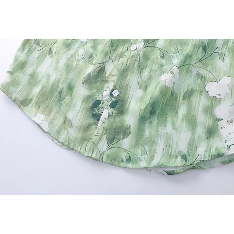 Áo Sơ Mi Tay Ngắn Dáng Rộng Thoáng Khí In Họa Tiết Hoa Màu Nhuộm Thời Trang Mùa Hè Phong Cách Hàn Quốc Cổ Điển Cho Nam 2022