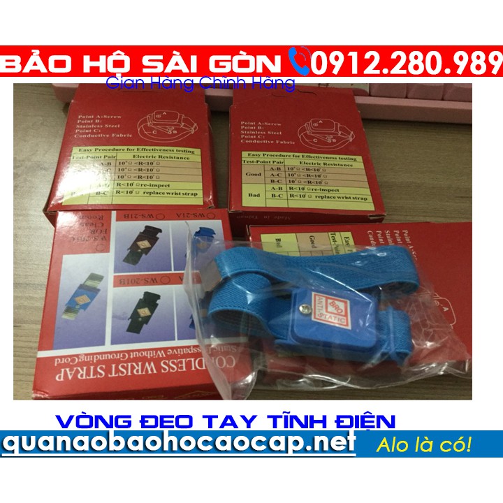Combo 5 Vòng đeo tay chống tĩnh điện Leko - Màu xanh