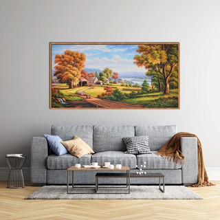 Tranh canvas sơn dầu phong cảnh Châu Âu cổ điển - PC004