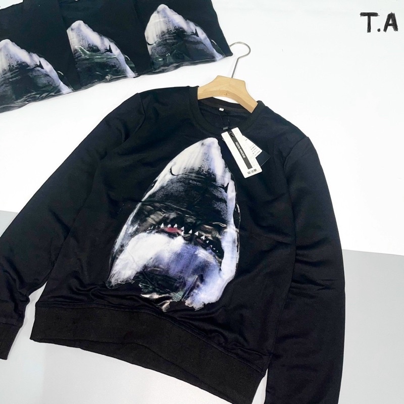 Áo nỉ dài tay có hoạ tiết in hình phong cách giới trẻ, Áo thu đông thời trang hàn quốc btshop từ 45 đến 75 kg.