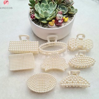 Kẹp Tóc Gấp Tóc To Nguyên Đầu 8cm Đính Hạt Bẹt Nhiều mẫu Hot trend Hàn Quốc