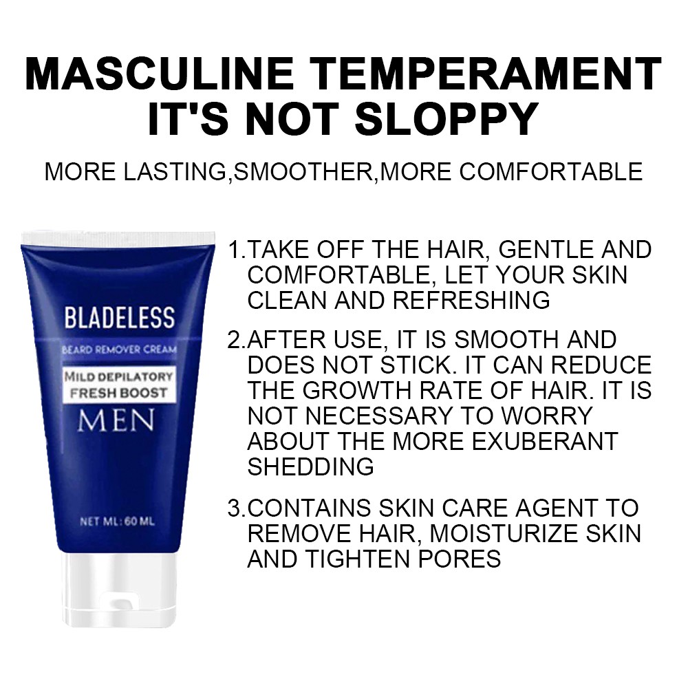 (Hàng Mới Về) Kem Tẩy Lông Mặt Và Râu Vanilla Cho Nam Giới | BigBuy360 - bigbuy360.vn