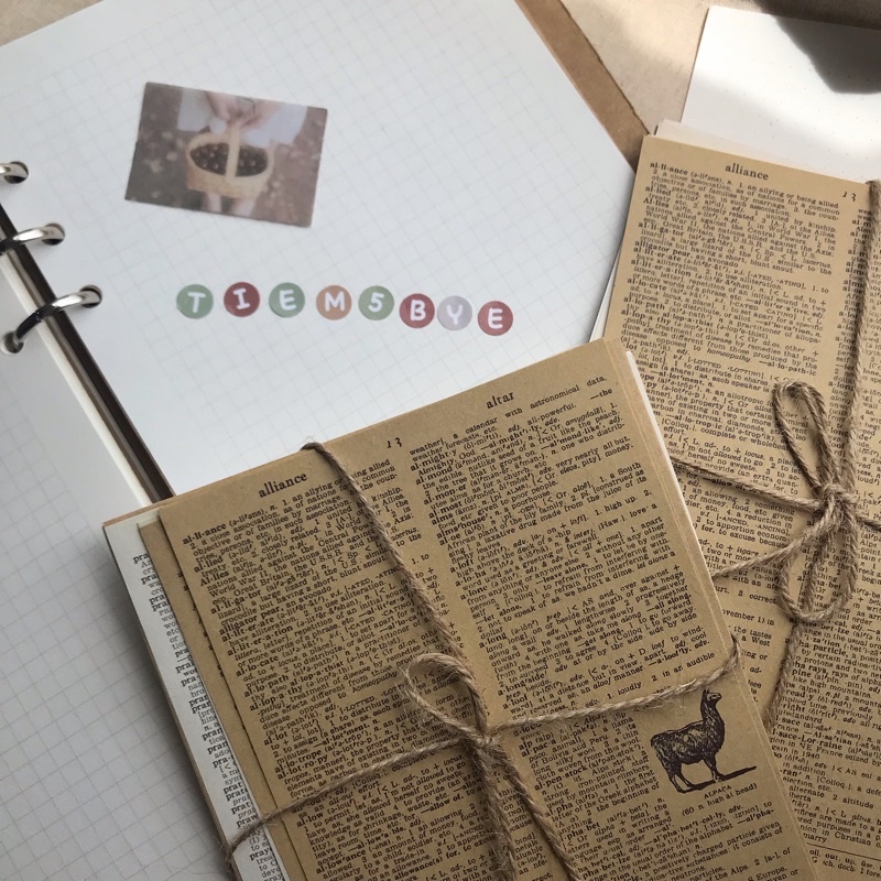Set 22 tờ giấy báo, bản nhạc cổ điển trang trí Bullet Journal, thiệp sáng tạo