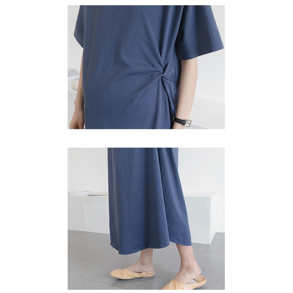 Váy Bầu Đầm Bầu Xinh Thun Trơn A2069