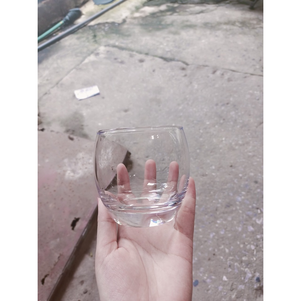 [ ảnh thật ] Cốc thủy tinh trứng trắng thấp 290ml- 1 CHIẾC
