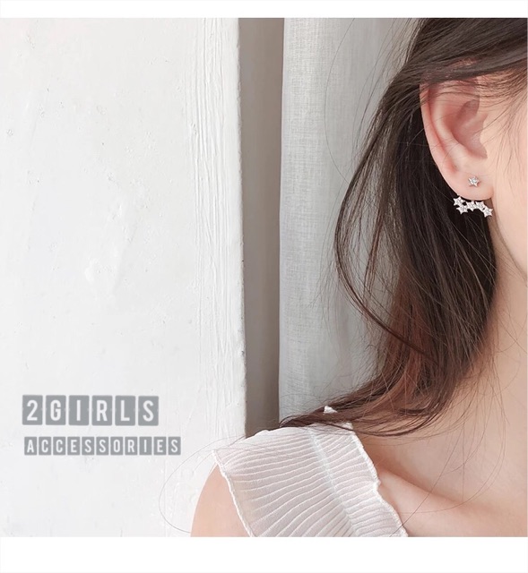 Bông tai ngôi sao, chùm sao bạc 925 kiểu lạ sang chảnh cực hay