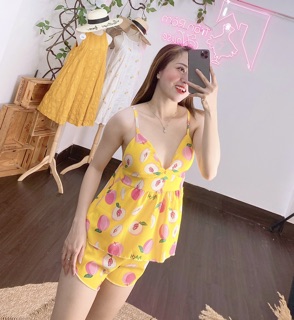 [ SALE ] Bộ Lụa 2 Dây Babydoll