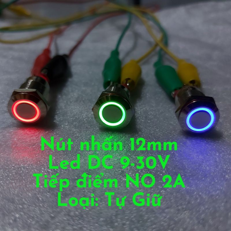 Nút Nhấn DC 9-30V 12mm