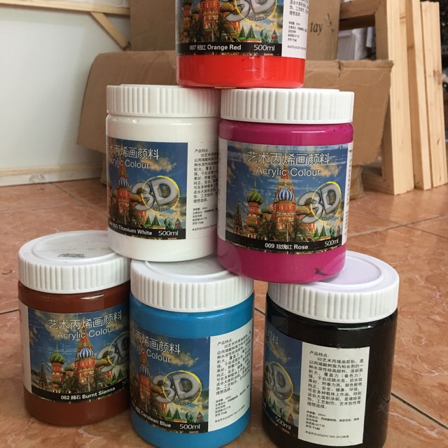 Màu Acrylic 3D vẽ tường 500ml